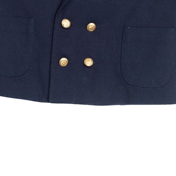 Good Lad of Philadelphia Size 5 Kids Navy Blue Blazer W/ Gold Buttons & Embroide - Picture 4 of 8